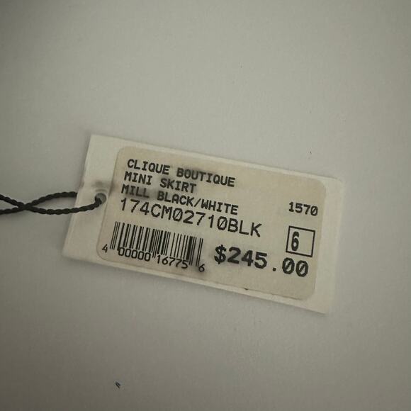 NEW Milly Women's Black White Mini Polka Dot Patterned Pencil Skirt Size 6 - Picture 8 of 11